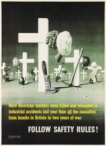 VARIOUS ARTISTS. [WORLD WAR II.] Two posters. 1942. Each approximately 39x28 inches, 100x73 cm.